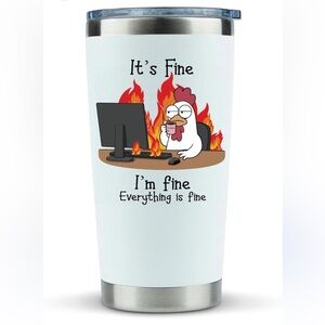 Funny Chicken Tumbler with Fire Design